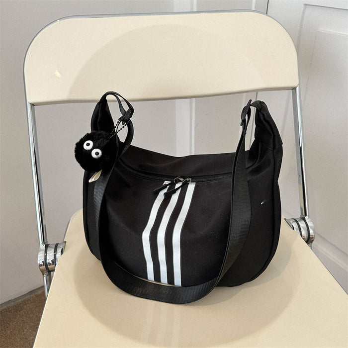 Wholesale Bag niche design, high-end striped crossbody bag