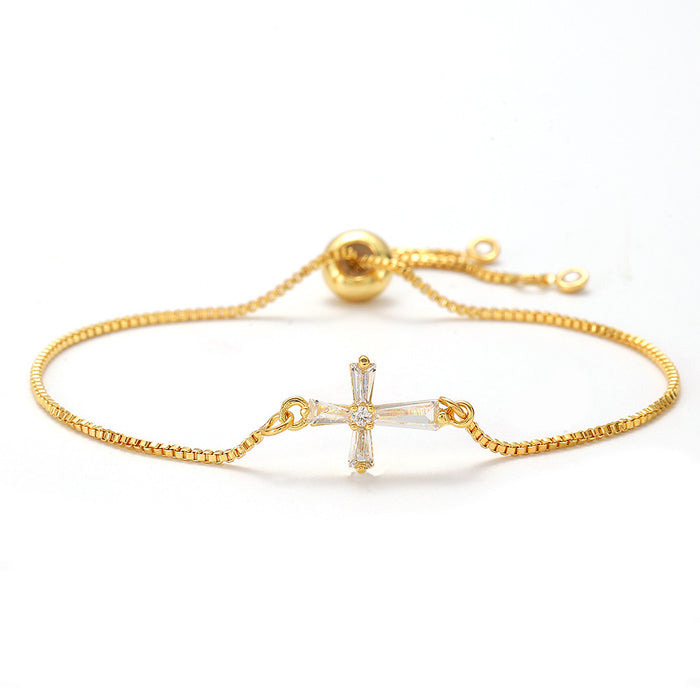 Wholesale Zircon Micro-inlay Hollow Design Bracelet