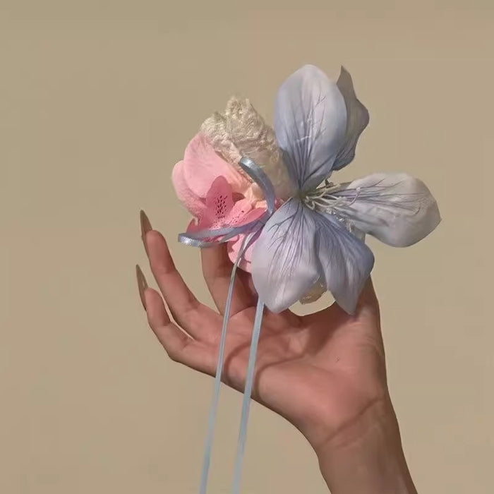 Wholesale Flower tassel hair clip, new high-end side fringe hair clip, bangs clip, hair headband accessory