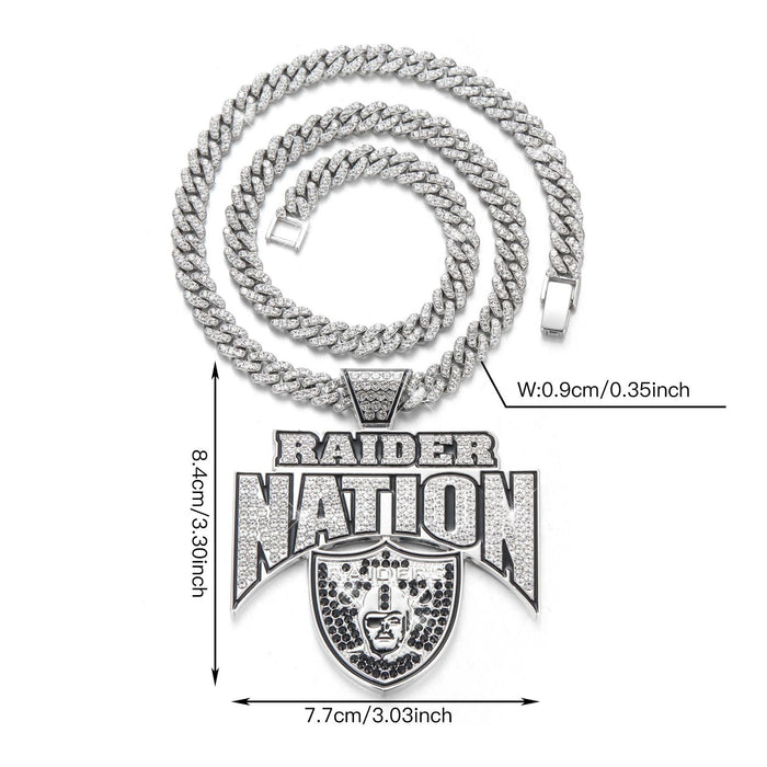 Wholesale Raiders hip-hop Cuban necklace