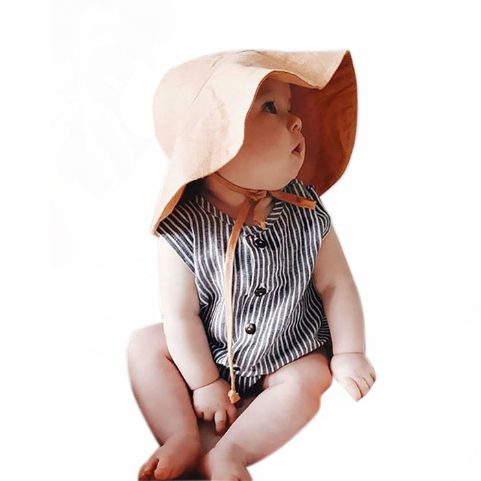 Wholesale Children's Cotton and Linen Breathable Sun Protection Hat JDC-FH-YunSen003