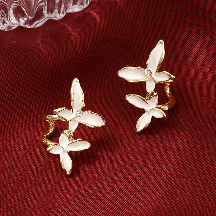 Wholesale double butterfly earrings Joker earrings live explosions