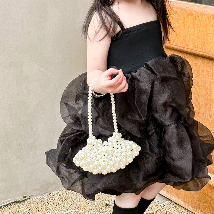 Wholesale Handmade bead bag, new love girl handbag, pearl crossbody bag