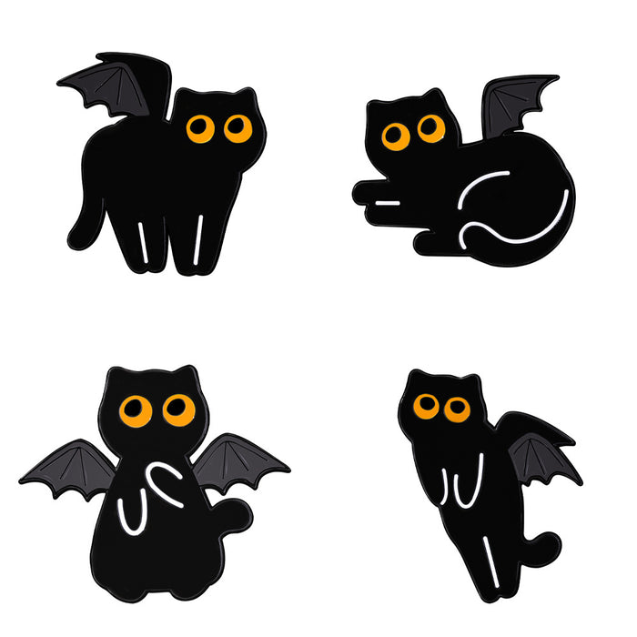 Wholesale Cute Black Cat Series Animal Brooches