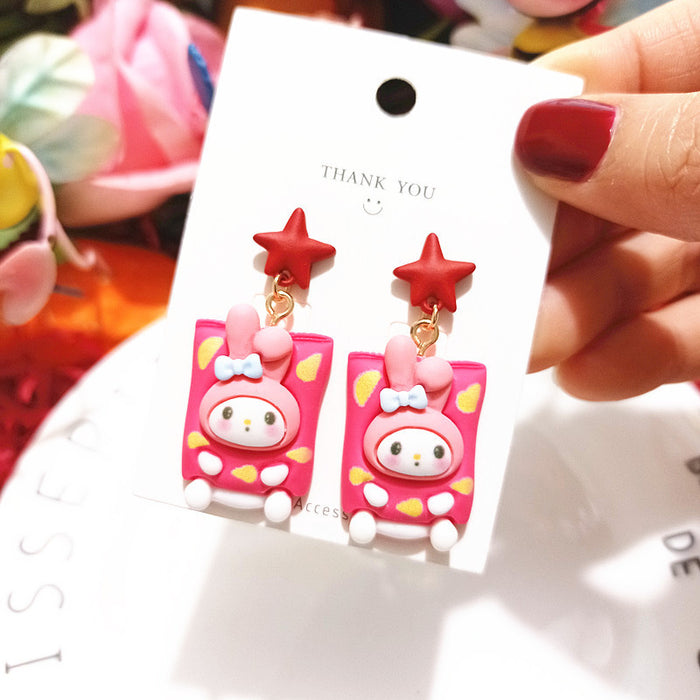 Wholesale Cute Cartoon Resin Earrings JDC-ES-Xiaox007