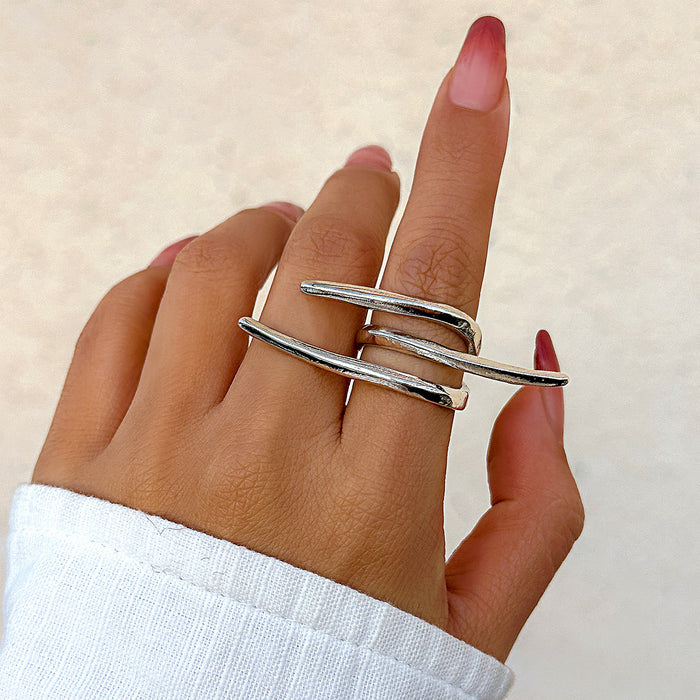 Wholesale Jewelry Butterfly Ring Joint Ring Simple and Exaggerated Creative Ring