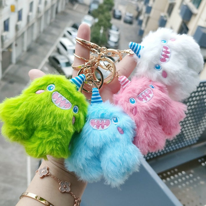 Wholesale Monster Clumsy Keychain Unicorn Plush Pendant Same Style Bag Pendant JDC-KC-RC004