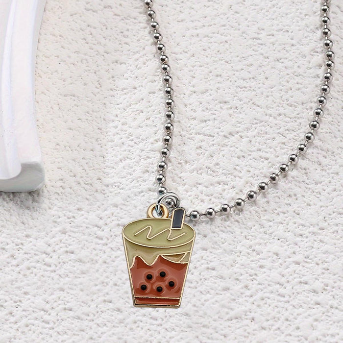 Wholesale Cartoon New Small Round Bead Necklace Accessories Simple and Fashionable