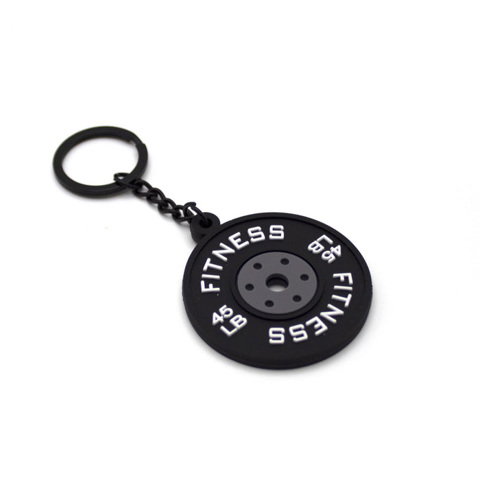 Wholesale Creative Design Cute Keychain Fitness Series Barbell Dumbbell Pendant Backpack Hanging Jewelry Key Chain