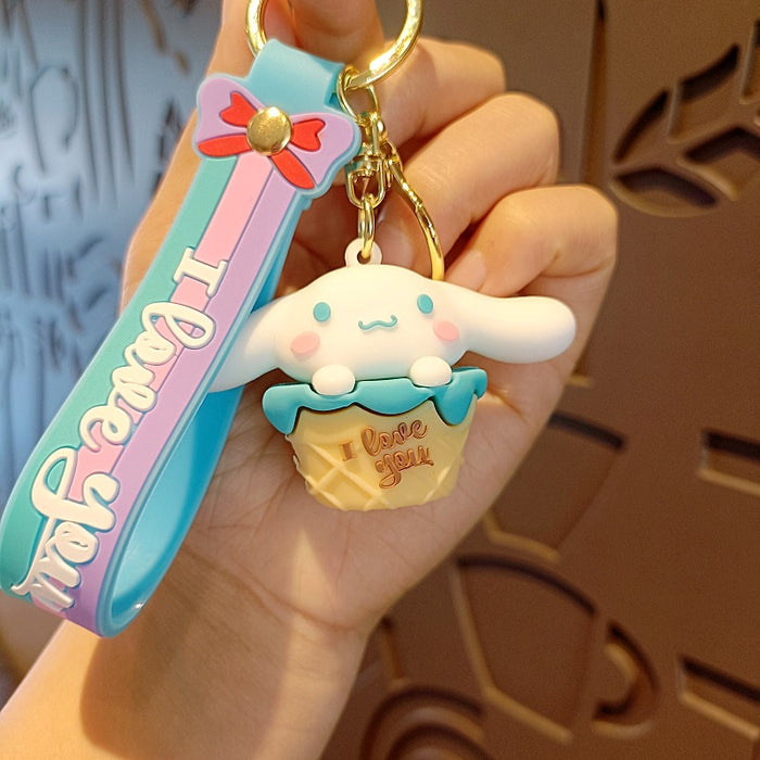 Wholesale Silicone Cartoon Doll Keychain JDC-KC-MingT194