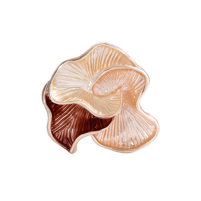 Wholesale Geometric Camellia Petal Coat Brooch