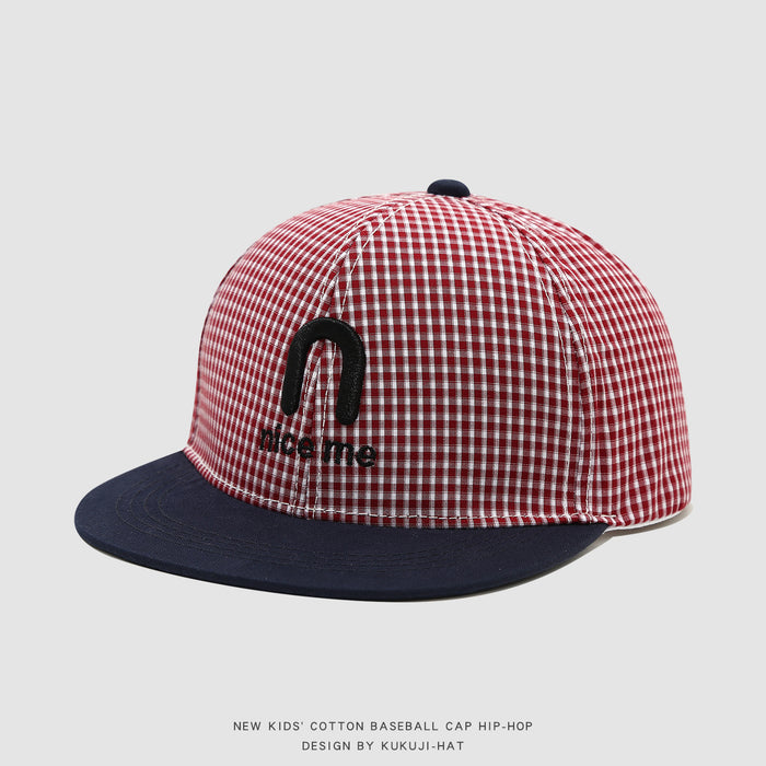 Wholesale Kids Baseball Cap Striped Hip Hop Flat Brim Unisex Outdoor Sun Hat For Boys Girls Casual Chic Party Cap