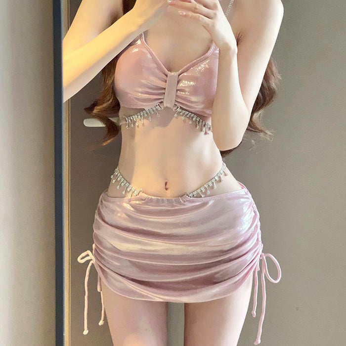 Wholesale Bikini swimsuit, women's sexy three piece set, high-end vacation, hot spring vacation