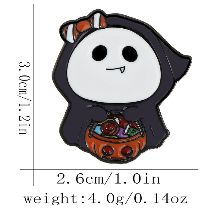 Wholesale Alloy Cartoon Brooch Ghost Skull Pumpkin Pin Fashion Accessory For Resale