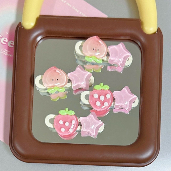 Wholesale Peach Strawberry Star Hairpin  Girl Heart Cartoon Duckbill Clip Bangs Side Clip