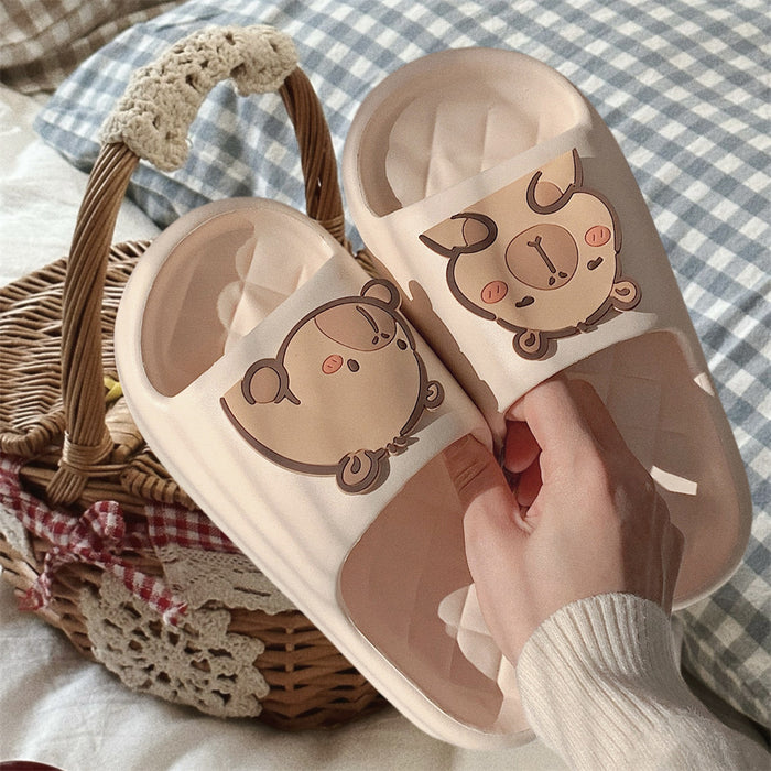 Wholesale  capybara eva soft bottom sandals  casual home slippers