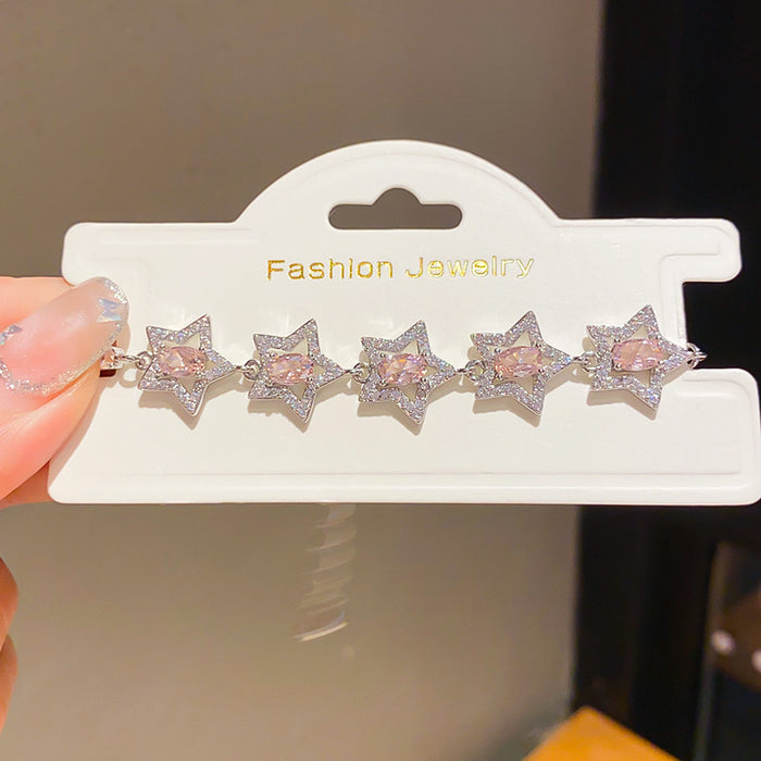 Wholesale Star Hollow Star Bracelet with Zircon Trendy Fashion Accessory