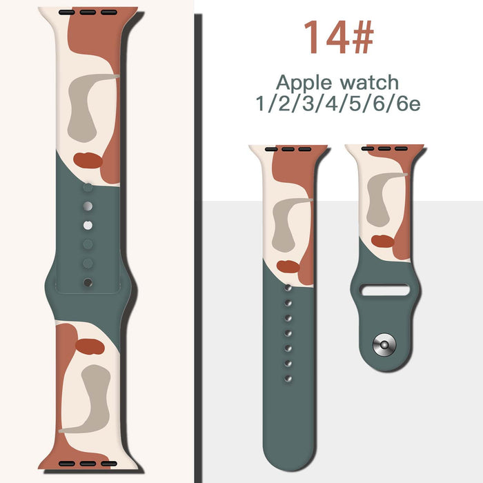 Wholesale Printed Silicone Watch Strap Wrist Strap JDC-WD-NuoQi082