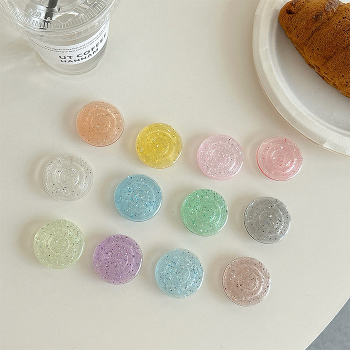 Wholesale Glitter Solid Color Creative Phone Stand Sticker Accessory