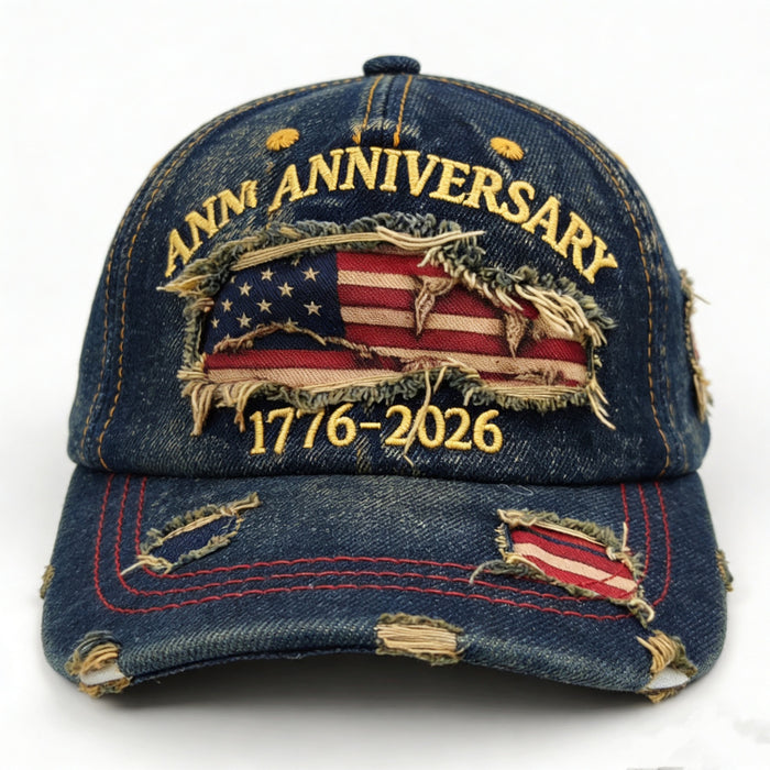 Wholesale Printed Embroidered Vintage Distressed Ripped Baseball Cap