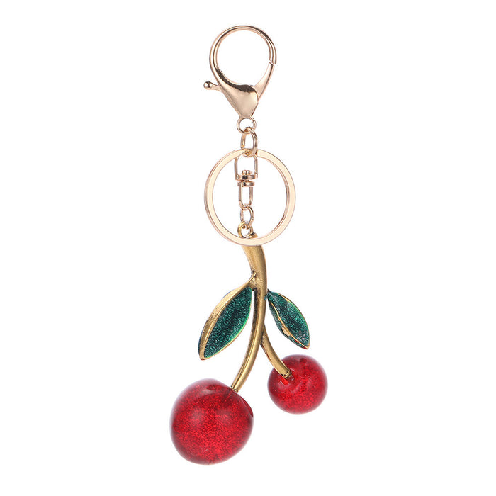 Wholesale Fruit Shaped Metal Keychain Decorative Bag Charm MOQ≥2