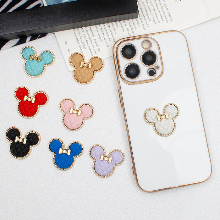 Wholesale Bow-tie checkered mouse phone stand