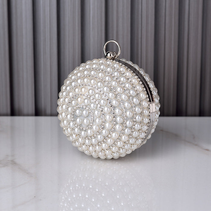 Wholesale Round Pearl Evening Bag Spherical Handbag JDC-HB-YX009