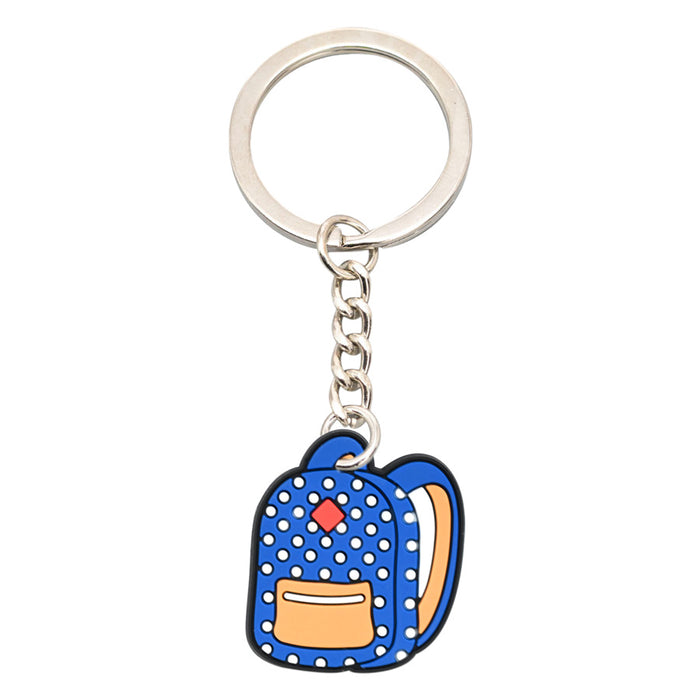 Wholesale  10 PCS Cartoon Keychain PVC Soft Rubber Keychain Accessories  Cute Pendant Keychain