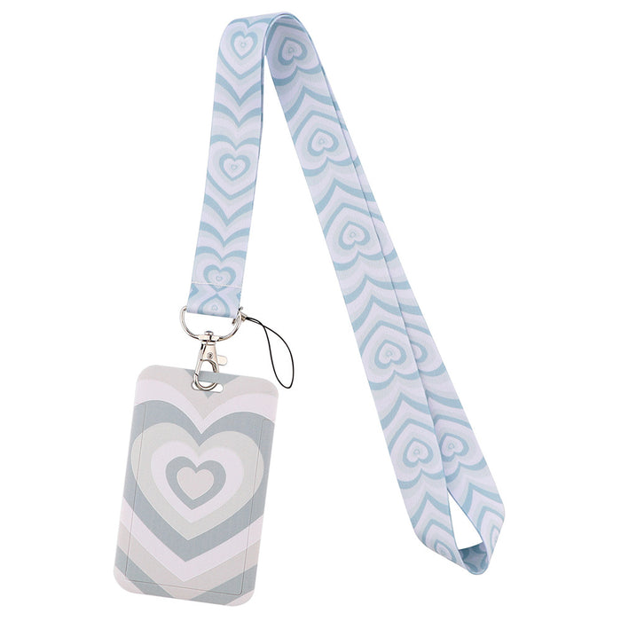 Wholesale Heart-shaped phone strap and hard case card holder Lanyard Keychain
