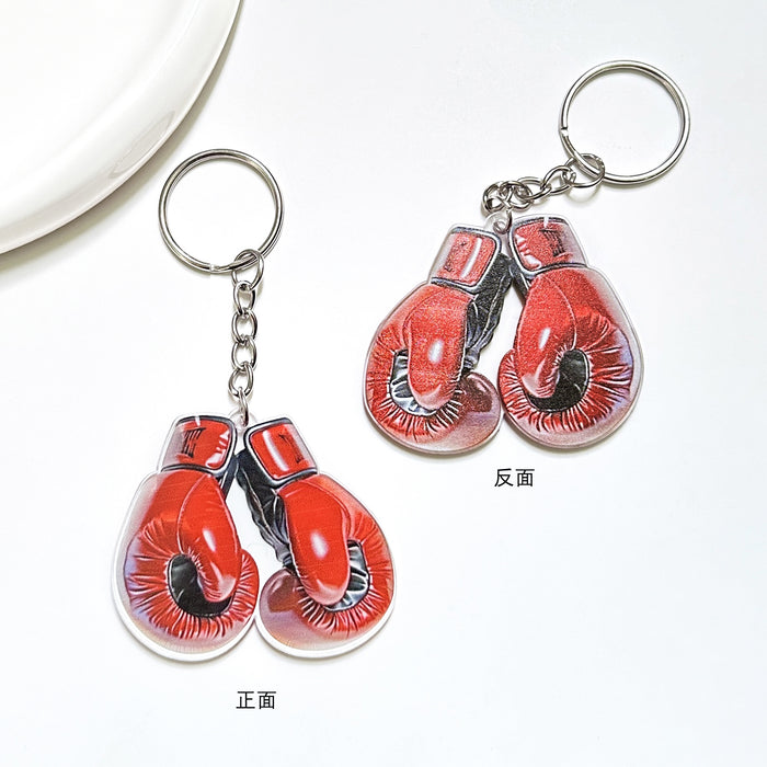 Wholesale Acrylic Boxing Keychain Hanging Cartoon Personality Creative Keychain Pendant for Boys Gift