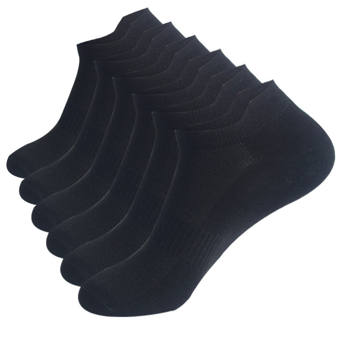 Wholesale Large size sports socks, ear lifting mesh boat socks, running socks, solid color socks