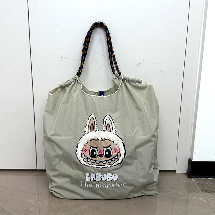 Wholesale Zippered Embroidered Shoulder Bag Waterproof Nylon Messenger Bag Handheld Canvas Bag