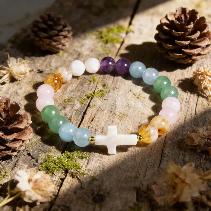 Wholesale Natural Tiger' s Eye Handmade Beaded Bracelet
