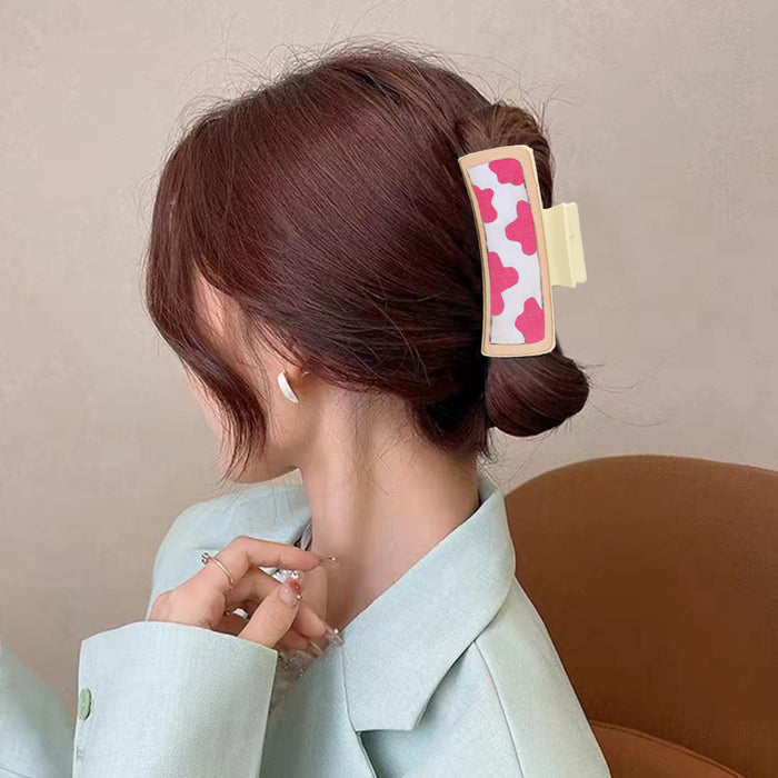 Wholesale Western Wind Horse Head Pattern Grab Clip Leather Hairpin Women' s Shark Clip