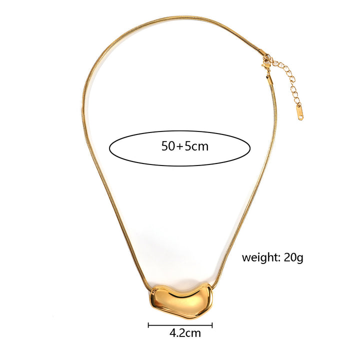 Wholesale Fashionable new personalized irregular high-end stainless steel necklace with color preservation electroplating