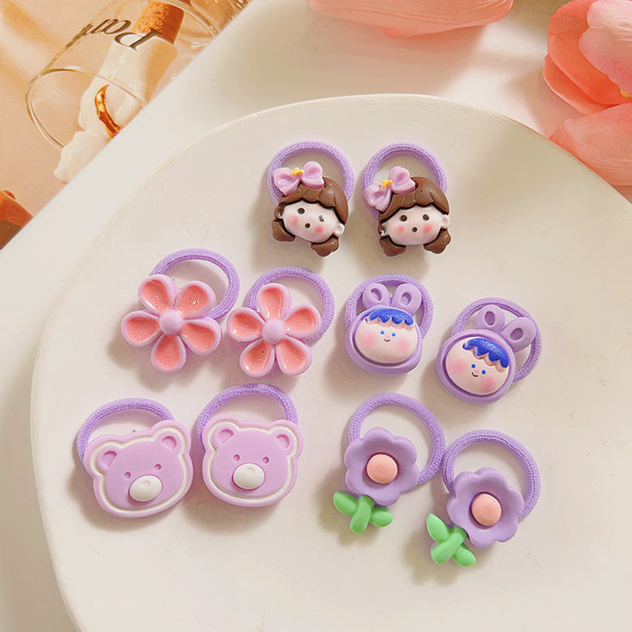 Wholesale Cute Cartoon Hair Ties for Kids Soft Elastic Everyday Styling Baby Hair Accessory