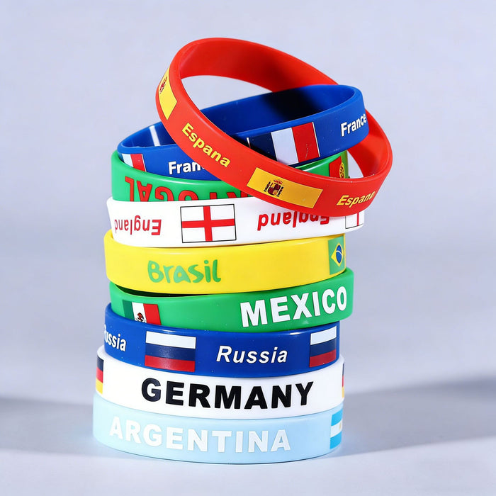 Wholesale World Cup Fan Silicone Bracelets