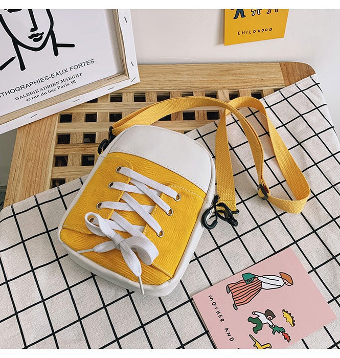 Wholesale Fashion canvas bag, women's bag, new shoulder bag, candy small round bag, stylish and personalized women's bag