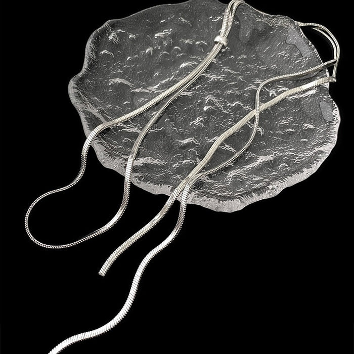 Wholesale Extra long pull-out necklace, niche, light luxury design, snake bone chain, simple and versatile, long sweater chain