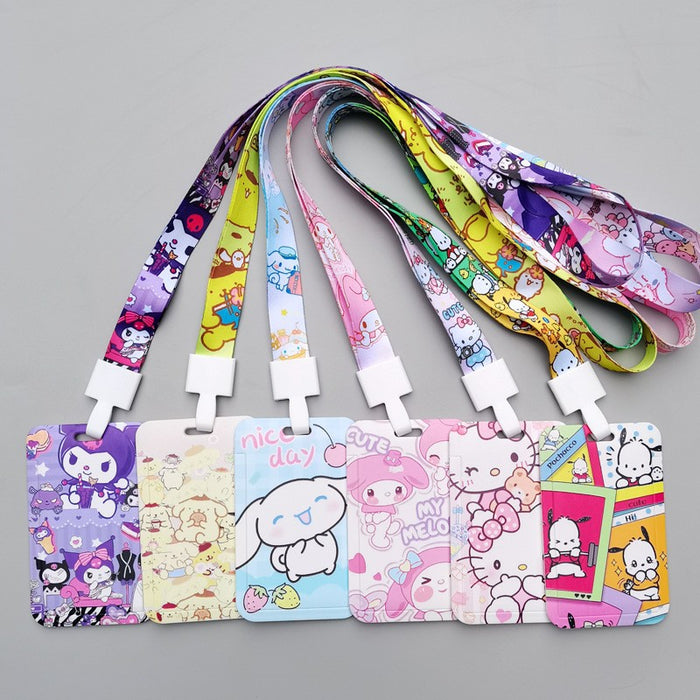 Wholesale Cartoon Style Plastic Card Holder With Neck Strap For Everyday Campus Use Stylish Gift