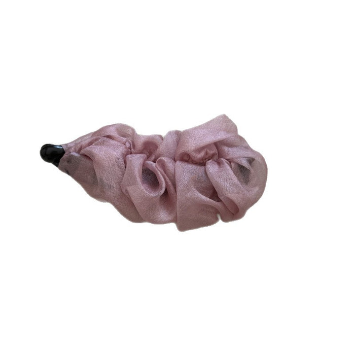 Wholesale Fabric Pleated Vertical High Ponytail Hairpin Banana Clip Elegant Hairpin