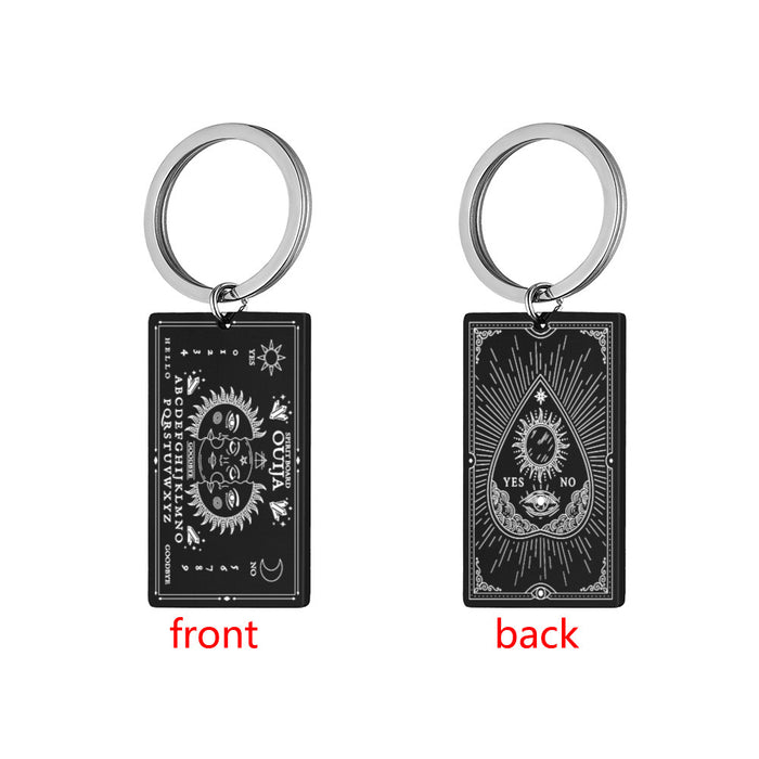 Wholesale Stainless Steel Laser Engraving Keychain JDC-KC-HuanYu033