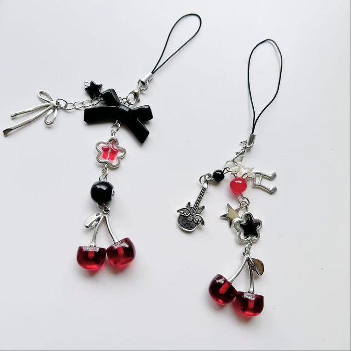 Wholesale Personalized Cherry Bow Mobile Phone Chain Pendant Pendant