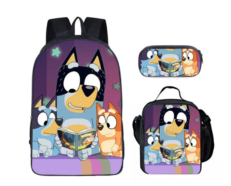 Wholesale New Style Bulloy Dog children's Leisure Lightening Large Capacity Printed Backpack Primary School Student Schoolbag JDC-BP-Shangl002