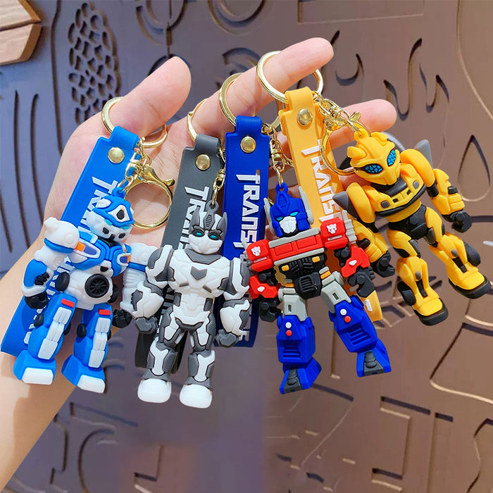 Wholesale Cartoon key pendant bumblebee car ornaments keychain