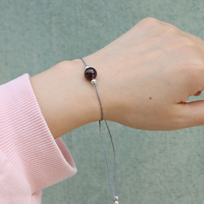 Wholesale Handmade Braided Rope Agate Stone Couple Bracelet Geometric Chic Gift For Everyday Wear Fashion Accessory