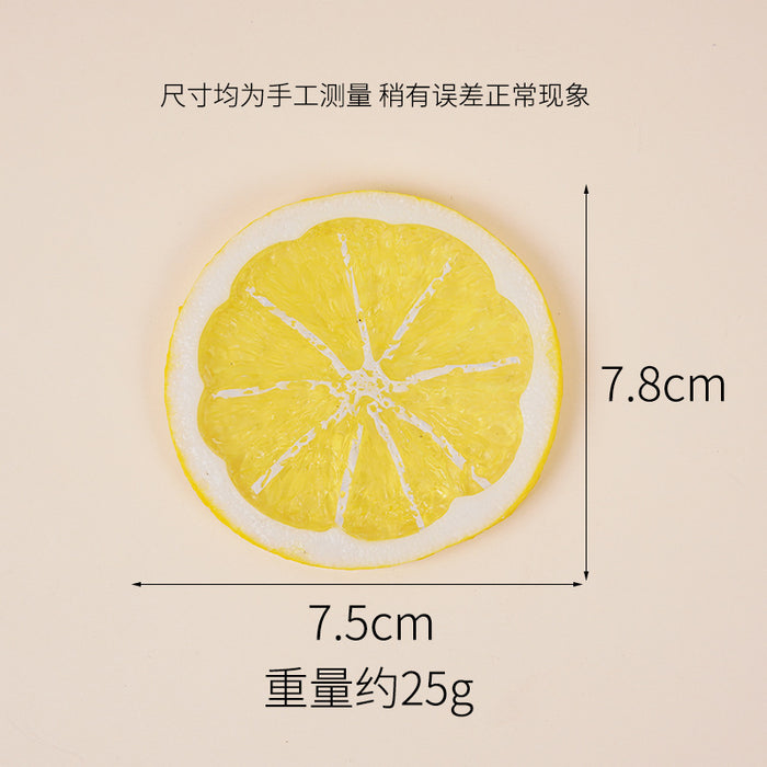 Wholesale Lemon Slice Simulated Fruit PVC Keychain Charm Fashion Bag Accessory MOQ≥2