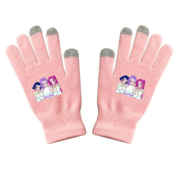 Wholesale Warm Touchscreen Gloves Printed Knitted Gloves