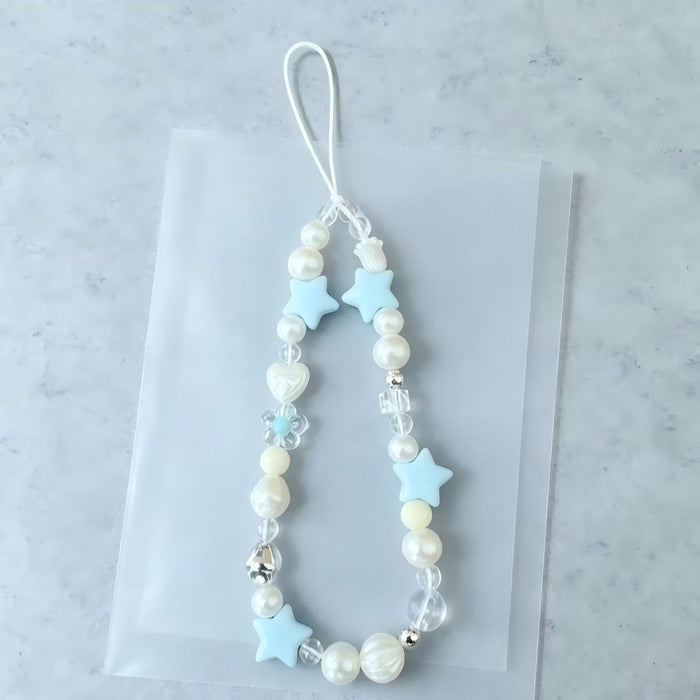 Wholesale Summer Sea Salt Stars Hand-Beaded Phone Strap - Stylish Bag Charm Keychain DIY Craft Supply Gift