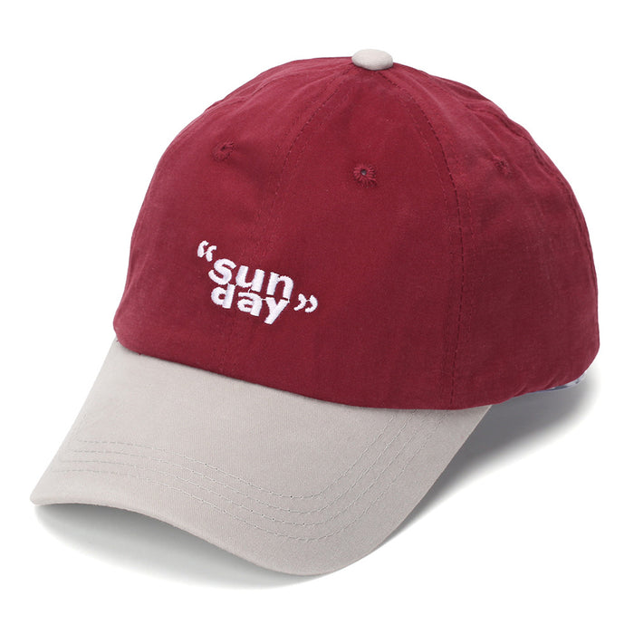 Wholesale Trendy Contrast Color Letter Embroidery Baseball Cap for Sun Protection Fashion Accessory